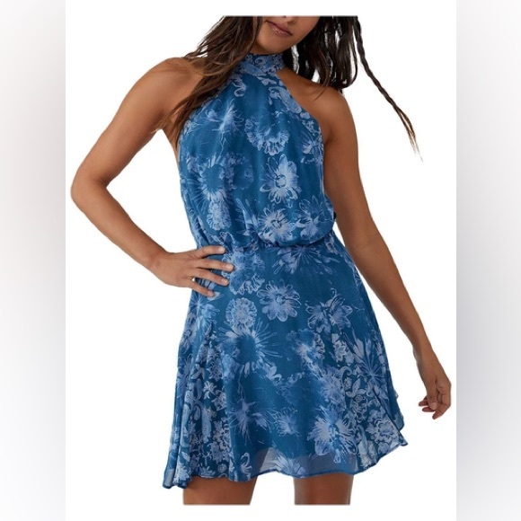 Free People Katarina Halter Neck Dress - Picture 1 of 3